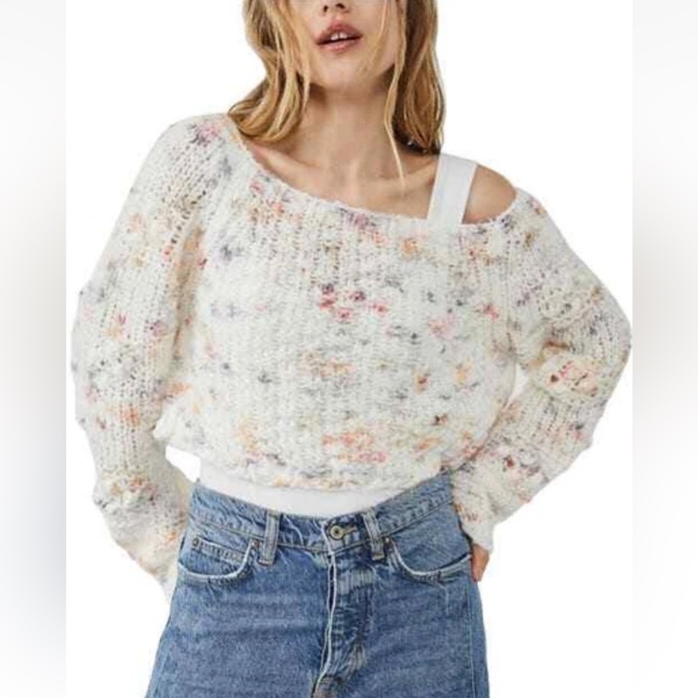 Free People Sunset Cloud Pullover Sweater Size XL - Picture 1 of 8